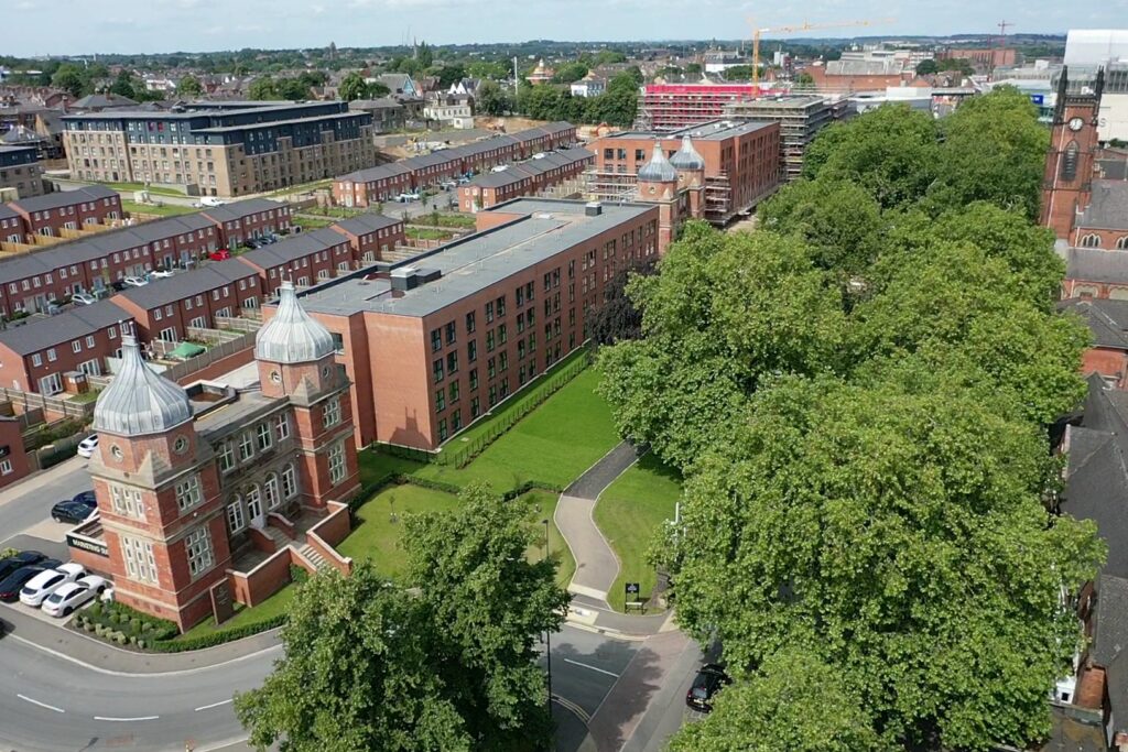 drone shot of nightingale quarter