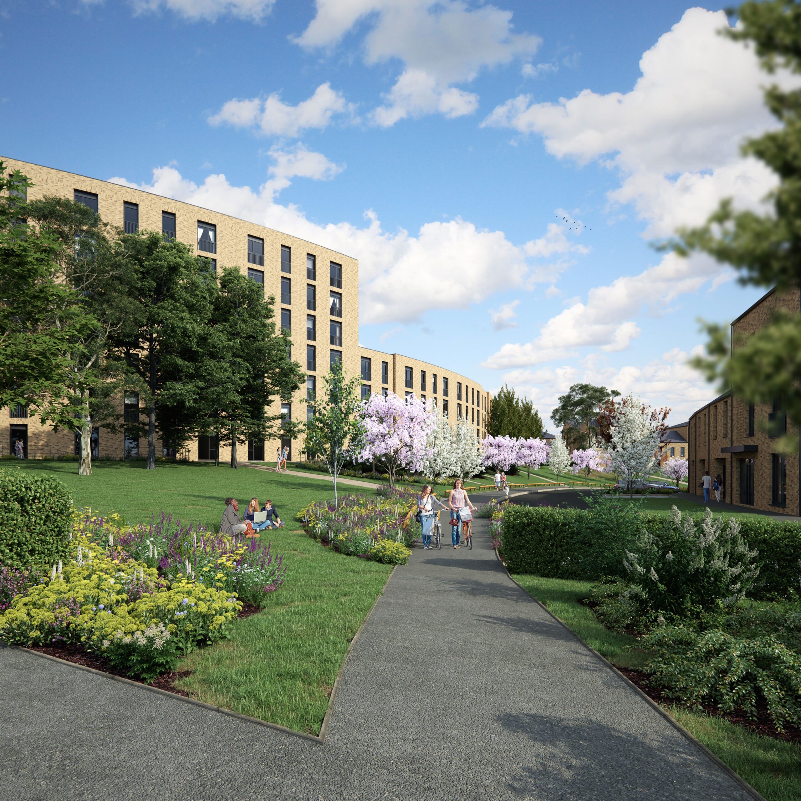 Landscaped open space at Belgrave Village