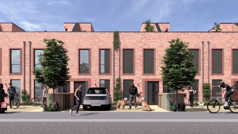 Friar Gate updated brick surround engineered red