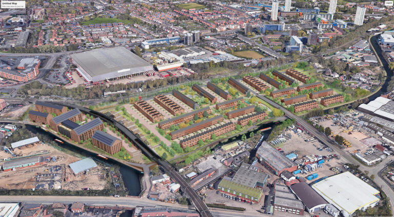 Canalside aerial visual